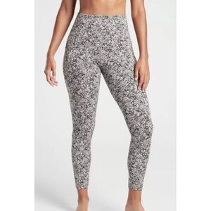 Athleta Moonflower Salutation Stash Pocket II Textured 7/8 Leggings Sz S Stretch
